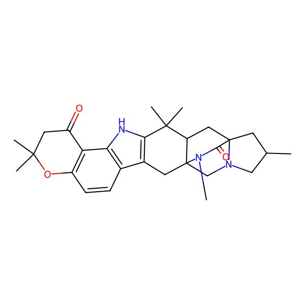 2D Structure of 9,9,16,16,21,25-Hexamethyl-8-oxa-14,23,25-triazaheptacyclo[17.5.2.01,17.03,15.04,13.07,12.019,23]hexacosa-3(15),4(13),5,7(12)-tetraene-11,26-dione
