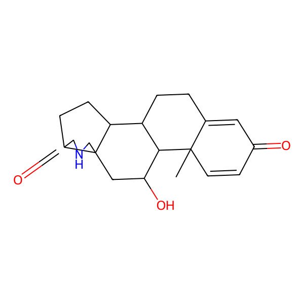 2D Structure of (1S,2S,5S,9R,11R,12S,13R)-11-hydroxy-13-methyl-7-azapentacyclo[10.8.0.02,9.05,9.013,18]icosa-14,17-diene-6,16-dione