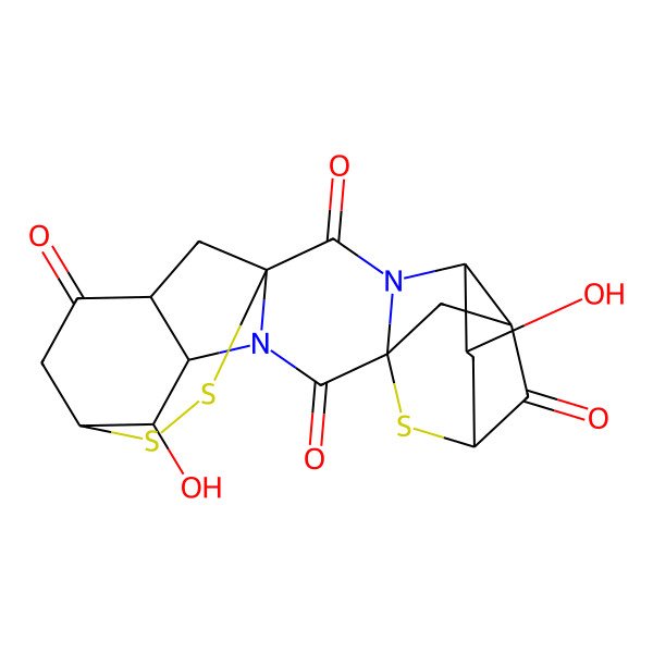 2D Structure of 5,15-Dihydroxy-21,22,23-trithia-3,13-diazaheptacyclo[14.4.2.17,11.01,13.03,11.04,9.014,19]tricosane-2,8,12,18-tetrone