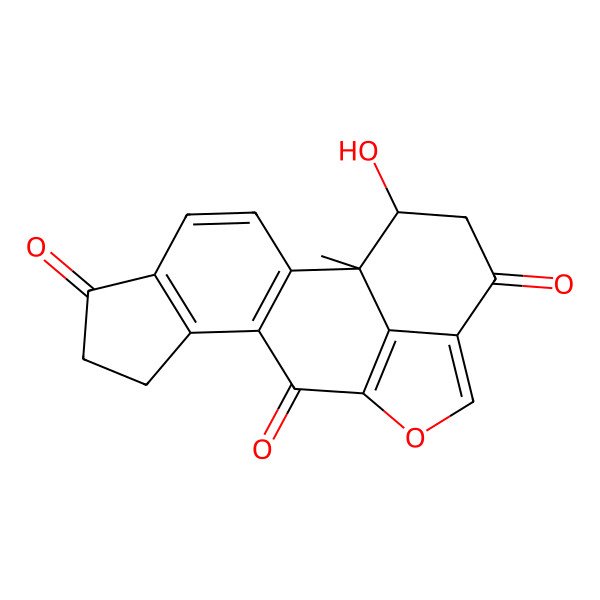2D Structure of 18-Hydroxy-1-methyl-13-oxapentacyclo[10.6.1.02,10.05,9.015,19]nonadeca-2(10),3,5(9),12(19),14-pentaene-6,11,16-trione