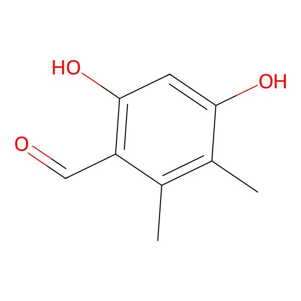 2D Structure of Benzaldehyde, 4,6-dihydroxy-2,3-dimethyl-
