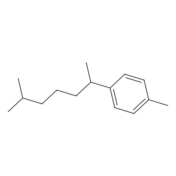 2D Structure of Benzene, 1-(1,5-dimethylhexyl)-4-methyl-