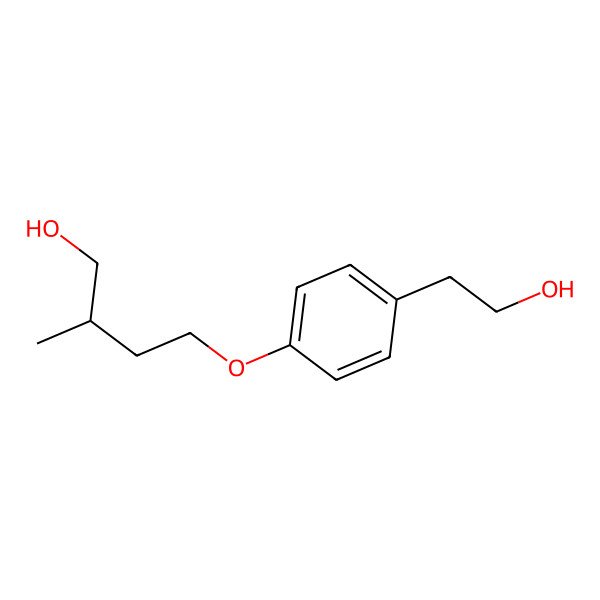2D Structure of Benzeneethanol, 4-(4-hydroxy-3-methylbutoxy)- 2D Structure of Benzeneethanol, 4-(4-hydroxy-3-methylbutoxy)-