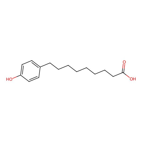 2D Structure of Benzenenonanoic acid, 4-hydroxy-