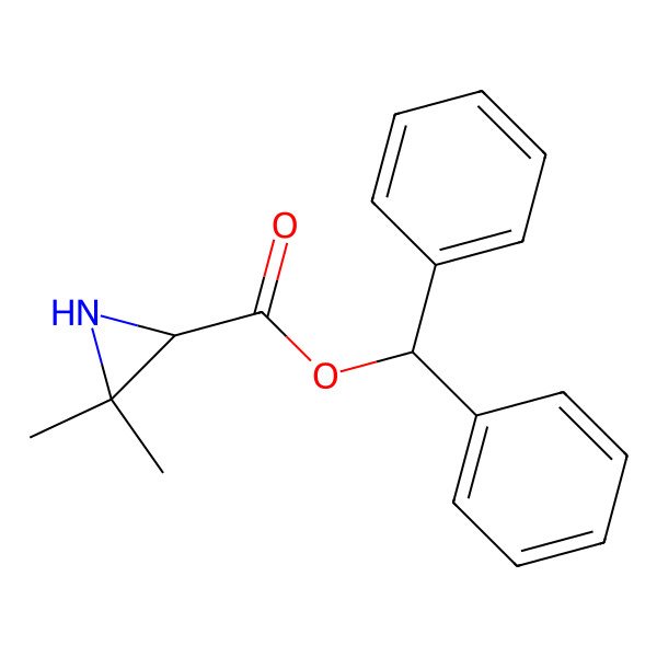 2D Structure of Benzhydryl 3,3-dimethylaziridine-2-carboxylate