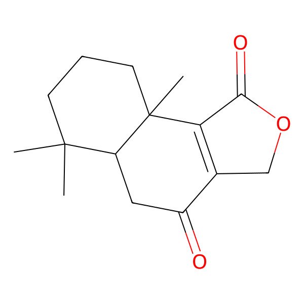 2D Structure of Benzo[e]isobenzofuran-1,4-dione,1,3,4,5,5a,6,7,8,9,9a-decahydro-6,6,9a-trimethyl