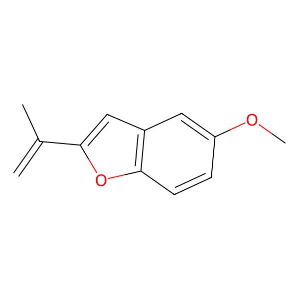 2D Structure of Benzofuran, 5-methoxy-2-(1-methylethenyl)-
