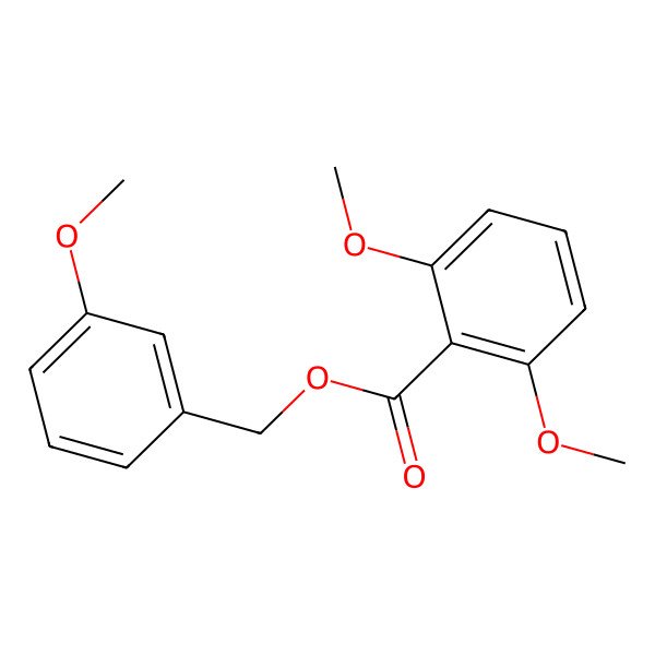 2D Structure of Benzoic acid, 2,6-dimethoxy-, (3-methoxyphenyl)methyl ester