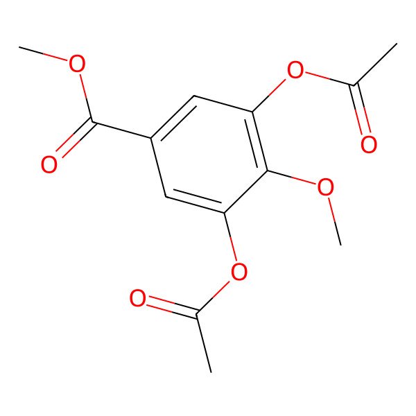 2D Structure of Benzoic acid, 3,5-bis(acetyloxy)-4-methoxy-, methyl ester