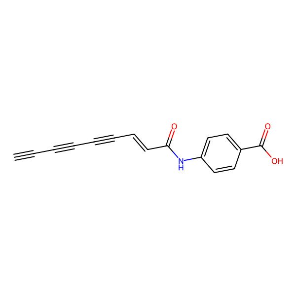 2D Structure of Benzoic acid, 4-[[(2E)-1-oxo-2-nonene-4,6,8-triynyl]amino]-