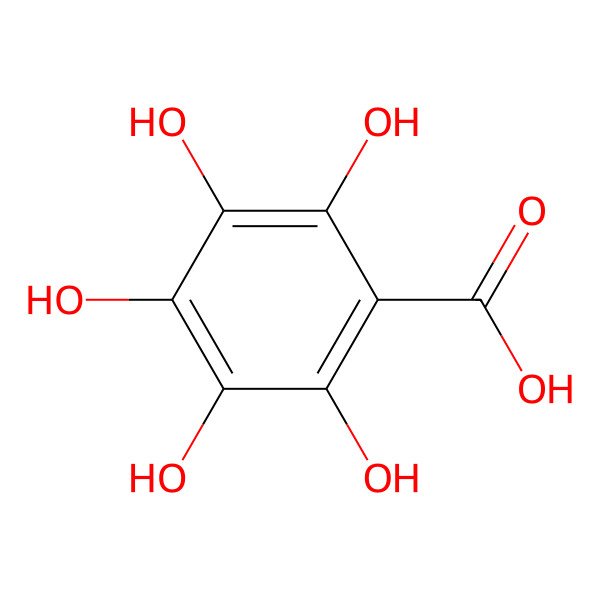 2D Structure of Benzoic acid, pentahydroxy-