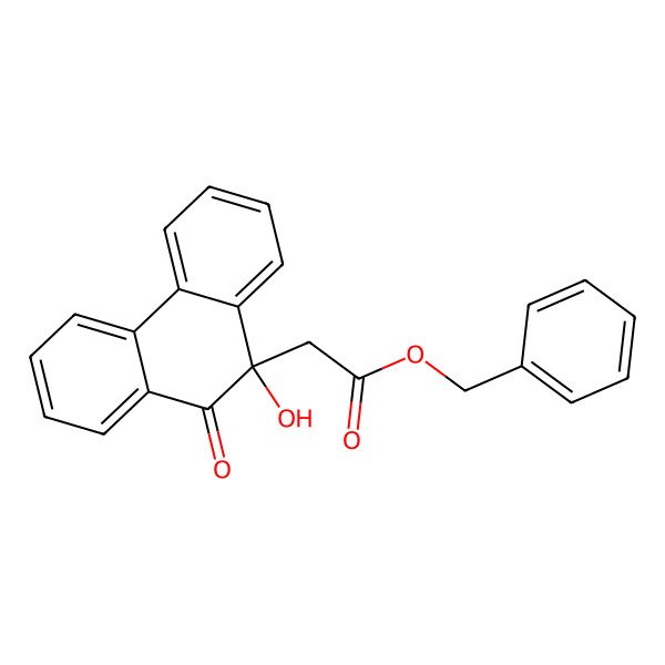 2D Structure of Benzyl 2-(9-hydroxy-10-oxophenanthren-9-yl)acetate