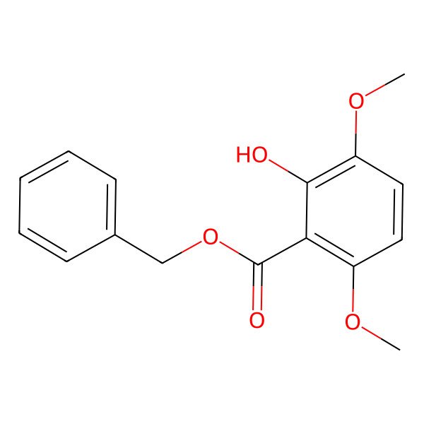 2D Structure of Benzyl 2-hydroxy-3,6-dimethoxybenzoate