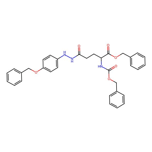 2D Structure of benzyl (2S)-5-oxo-2-(phenylmethoxycarbonylamino)-5-[2-(4-phenylmethoxyphenyl)hydrazinyl]pentanoate