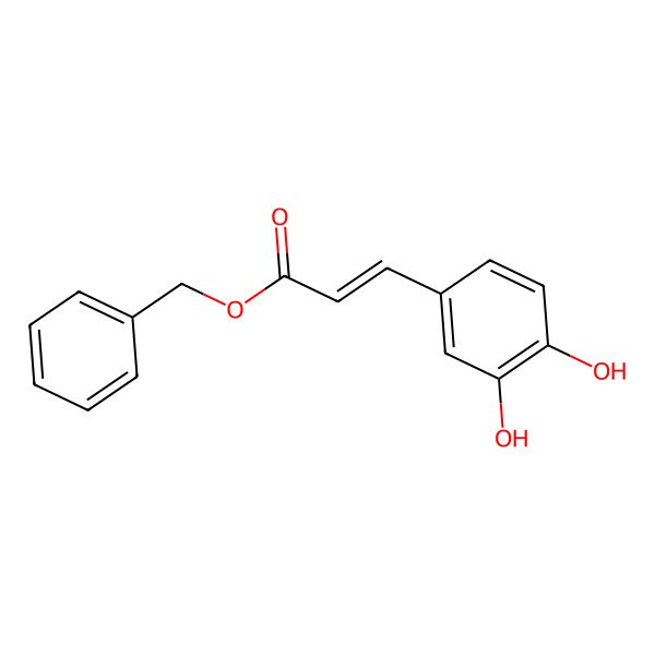 2D Structure of Benzyl 3-(3,4-dihydroxyphenyl)prop-2-enoate