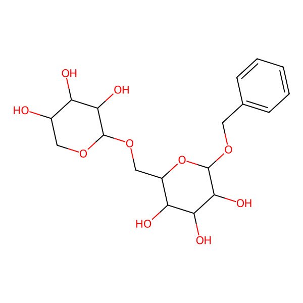 2D Structure of Benzyl alcohol xylopyranosyl-(1-6)-glucopyranoside 2D Structure of Benzyl alcohol xylopyranosyl-(1-6)-glucopyranoside