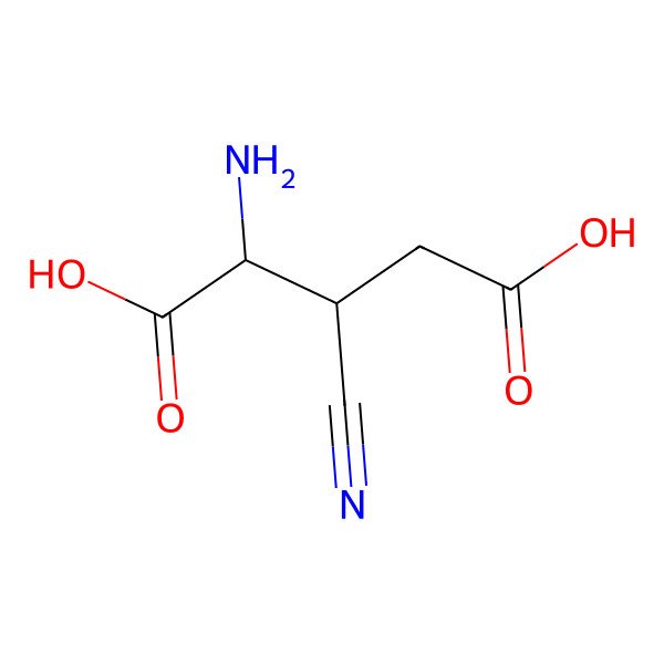 2D Structure of Beta-Cyanoglutamic acid
