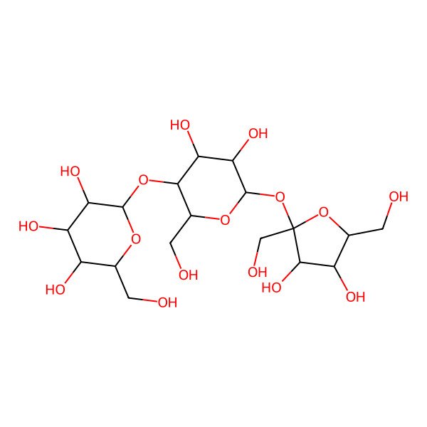 2D Structure of beta-D-Fructofuranosyl alpha-D-glucopyranosyl-(1->4)-D-glucopyranoside