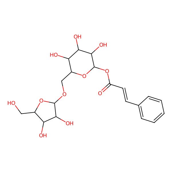 2D Structure of beta-D-Glucopyranose, 6-O-alpha-L-arabinofuranosyl-, 1-(3-phenyl-2-propenoate), (E)-