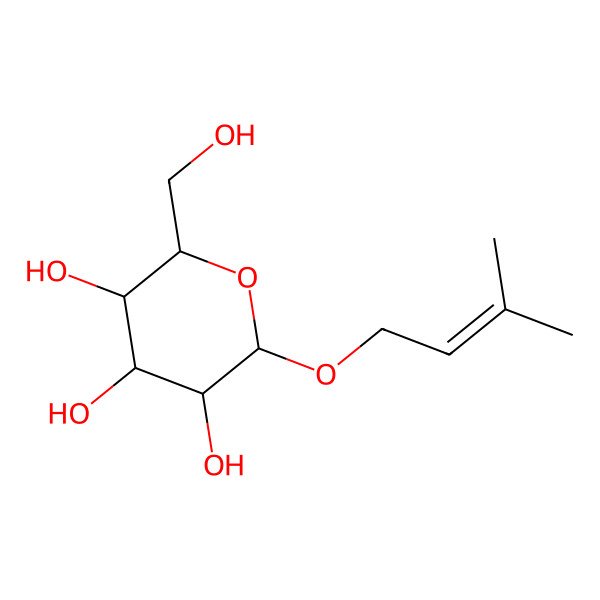 2D Structure of 3-Methyl-2-buten-1-yl beta-D-glucopyranoside