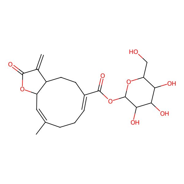 2D Structure of beta-D-Glucopyranosyl taraxinic ester, >=90% (LC/MS-ELSD)
