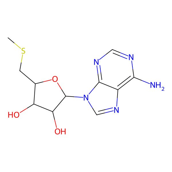 2D Structure of 9-(5-S-Methyl-5-thiopentofuranosyl)-9H-purin-6-amine