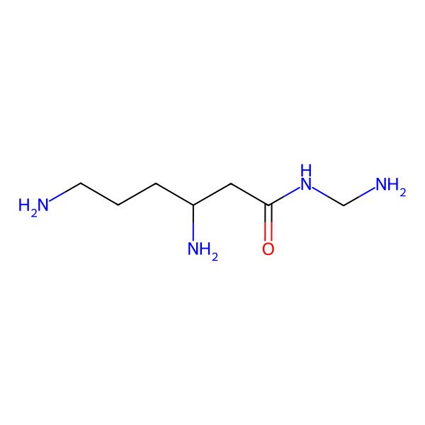 2D Structure of beta-Lysylmethanediamine