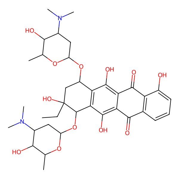 2D Structure of Rhodomycin A