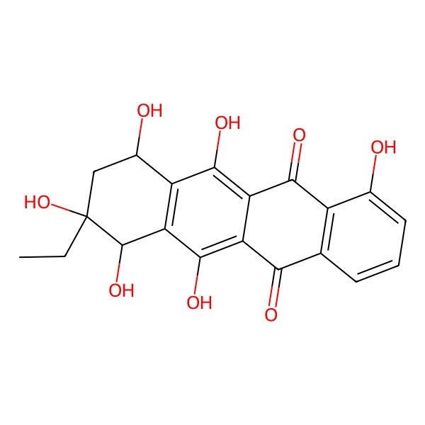 2D Structure of beta-Rhodomycinone