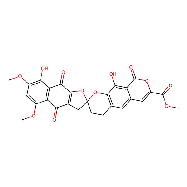 2D Structure of beta-Rubromycin