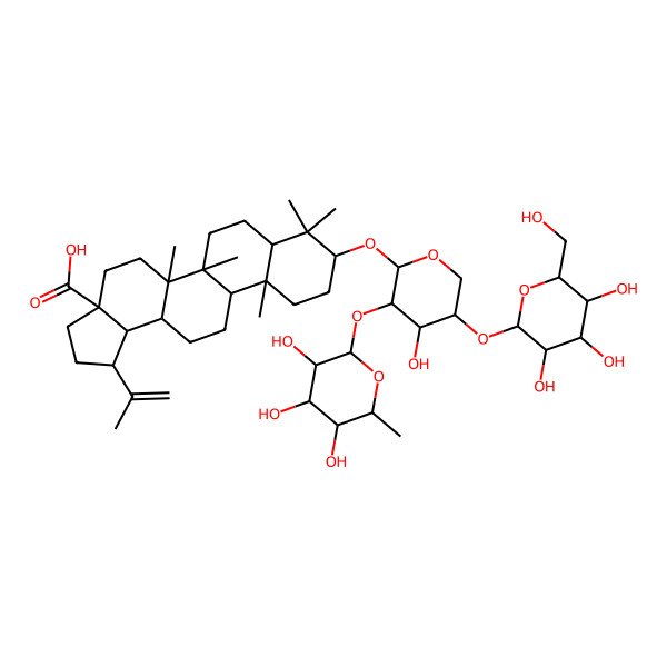 2D Structure of Betulinic acid 3beta-O-alpha-L-rhamnopyranosyl