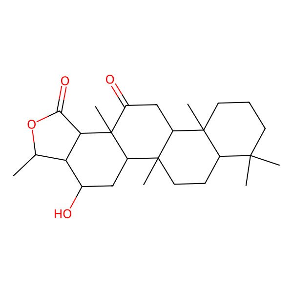 2D Structure of 4-Hydroxy-3,5b,8,8,11a,13a-hexamethyl-3,3a,4,5,5a,6,7,7a,9,10,11,11b,12,13b-tetradecahydrophenanthro[1,2-g][2]benzofuran-1,13-dione
