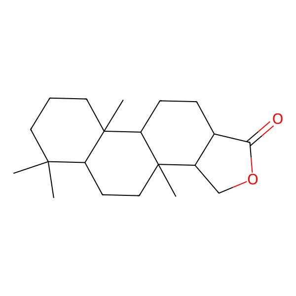 2D Structure of (3aR,3bR,5aS,9aS,9bR,11aR)-3b,6,6,9a-tetramethyl-3,3a,4,5,5a,7,8,9,9b,10,11,11a-dodecahydronaphtho[2,1-e][2]benzofuran-1-one
