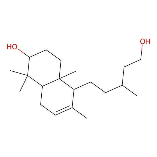 2D Structure of (2R,4aR,5S,8aR)-5-[(3S)-5-hydroxy-3-methylpentyl]-1,1,4a,6-tetramethyl-2,3,4,5,8,8a-hexahydronaphthalen-2-ol