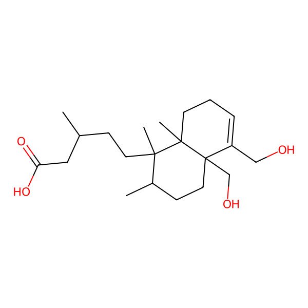 2D Structure of 5-[4a,5-bis(hydroxymethyl)-1,2,8a-trimethyl-3,4,7,8-tetrahydro-2H-naphthalen-1-yl]-3-methylpentanoic acid