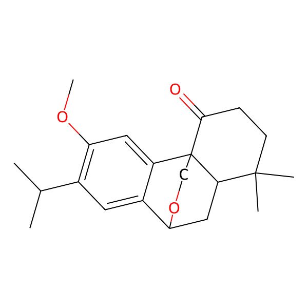 2D Structure of (1S,8S,10S)-4-methoxy-11,11-dimethyl-5-propan-2-yl-16-oxatetracyclo[6.6.2.01,10.02,7]hexadeca-2,4,6-trien-14-one