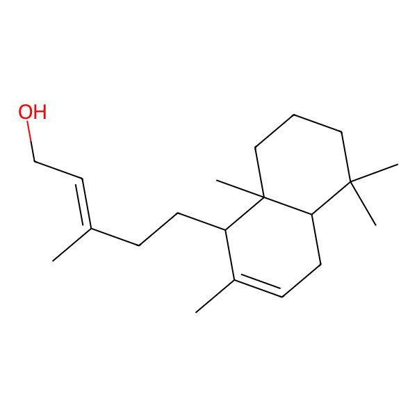 2D Structure of (E)-5-[(1R,4aS,8aS)-2,5,5,8a-tetramethyl-1,4,4a,6,7,8-hexahydronaphthalen-1-yl]-3-methylpent-2-en-1-ol