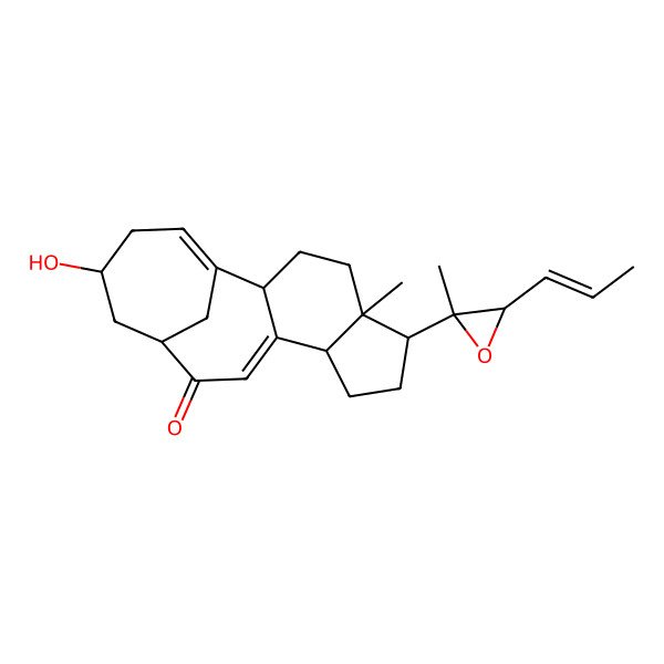 2D Structure of (2R,5S,6S,9R,15R)-15-hydroxy-5-methyl-6-[(2R,3S)-2-methyl-3-[(E)-prop-1-enyl]oxiran-2-yl]tetracyclo[11.4.1.02,10.05,9]octadeca-1(17),10-dien-12-one