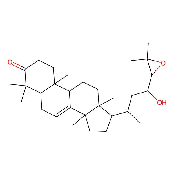 2D Structure of 17-[4-(3,3-Dimethyloxiran-2-yl)-4-hydroxybutan-2-yl]-4,4,10,13,14-pentamethyl-1,2,5,6,9,11,12,15,16,17-decahydrocyclopenta[a]phenanthren-3-one