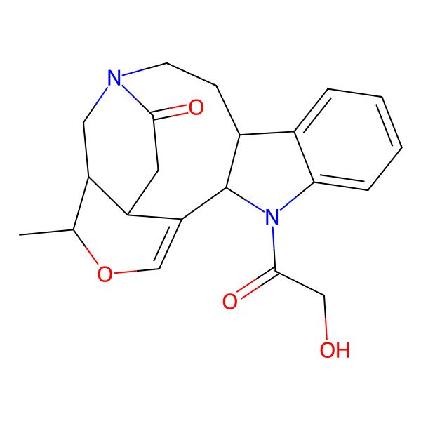 2D Structure of (12R,16R,17S,18S)-11-(2-hydroxyacetyl)-16-methyl-15-oxa-1,11-diazapentacyclo[15.3.1.04,12.05,10.013,18]henicosa-5,7,9,13-tetraen-20-one