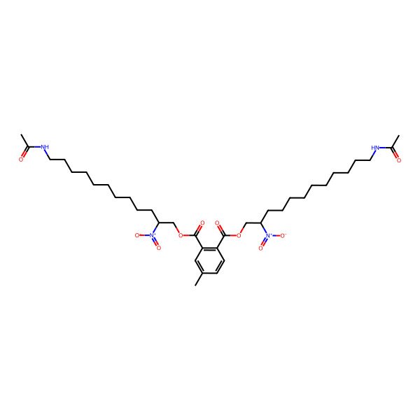 2D Structure of Bis(12-acetamido-2-nitrododecyl) 4-methylbenzene-1,2-dicarboxylate