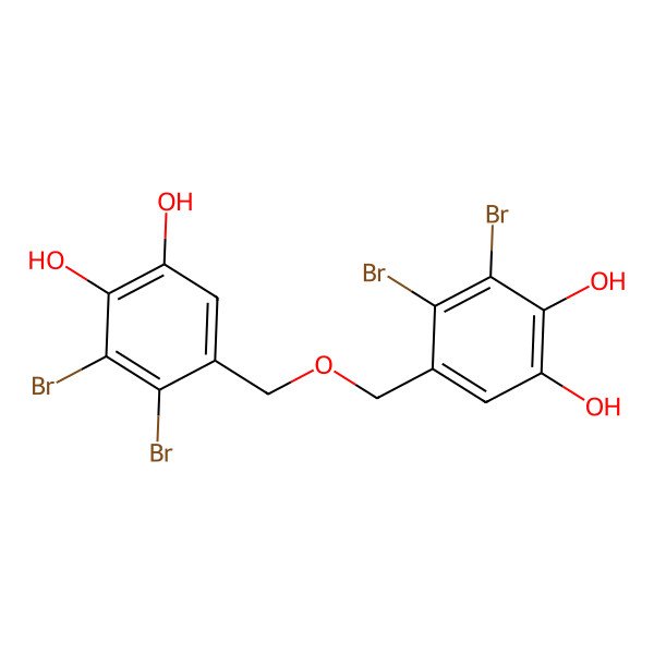 2D Structure of Bis(2,3-dibromo-4,5-dihydroxybenzyl) ether