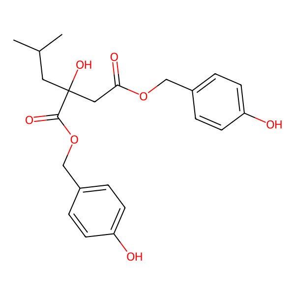 2D Structure of Bis[(4-hydroxyphenyl)methyl] 2-hydroxy-2-(2-methylpropyl)butanedioate