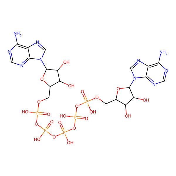 2D Structure of Bis(adenosine)-5'-pentaphosphate