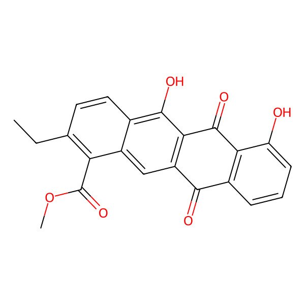 2D Structure of Bis(anhydro)aklavinone