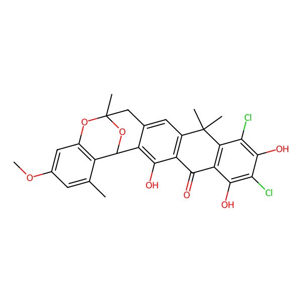 2D Structure of Bischloroanthrabenzoxocinone