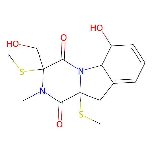 2D Structure of Bisdethiobis(Methylthio)Gliotoxin