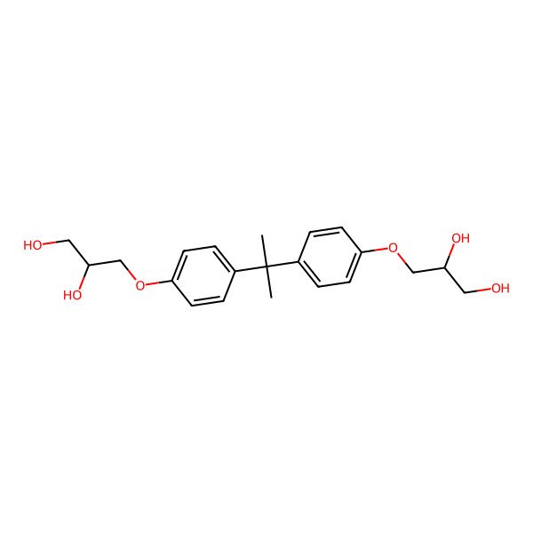 2D Structure of Bisphenol A bis(2,3-dihydroxypropyl) ether