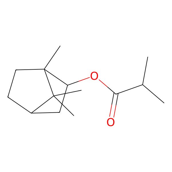 2D Structure of endo-(-)-1,7,7-Trimethylbicyclo(2.2.1)hept-2-yl isobutyrate