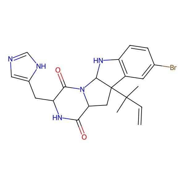 2D Structure of Bromoroquefortine D